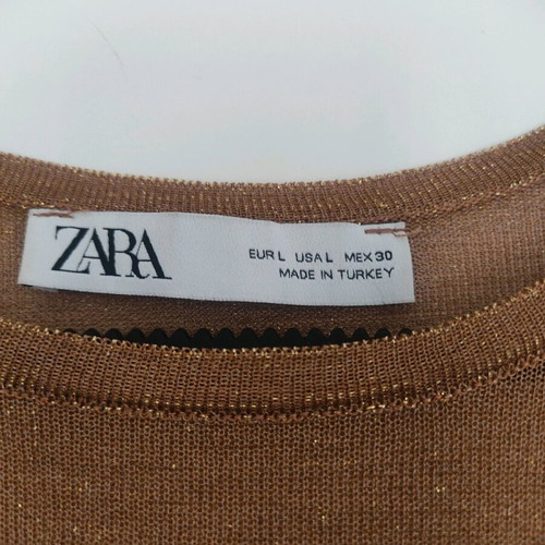 Zara brown blouse like new, size L