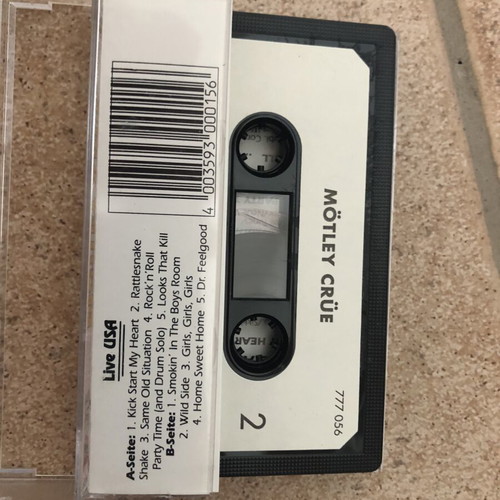 Cassette tapes used, 3 pieces Motley Crew AC/DC Highway