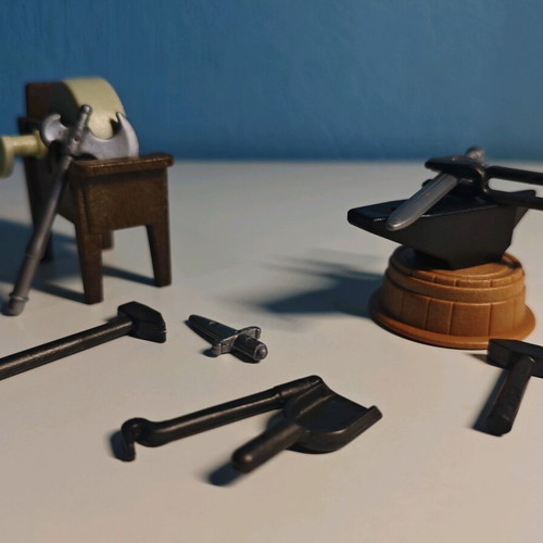 Playmobil blacksmith set new with anvil and tools