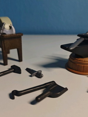 Playmobil blacksmith set new with anvil and tools