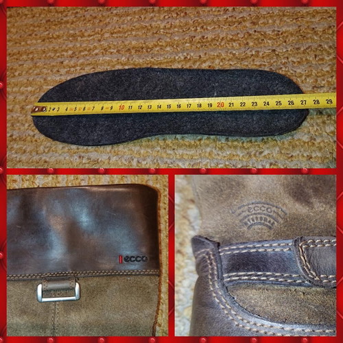 Ecco brown boots like new, size 41
