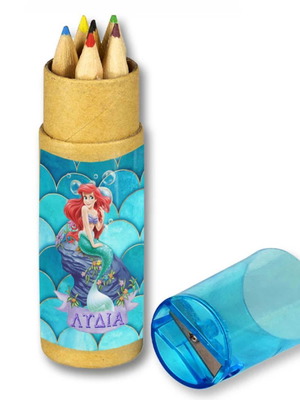 Little Mermaid colored pencils new, 10 pcs personalized with name