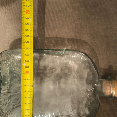 Bottle with cork made of recycled glass like new