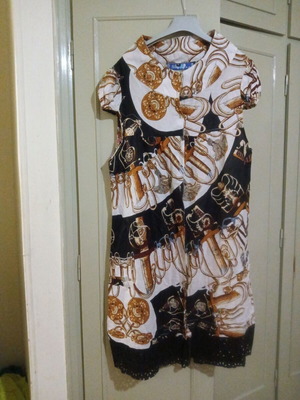 Cotton short-sleeve dress XL