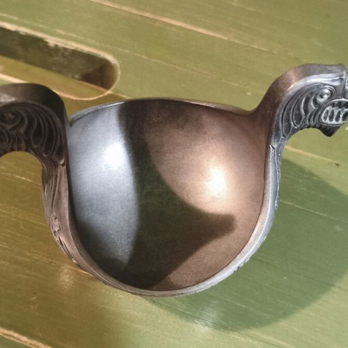 Vintage Viking Konge Tinn decorative pewter bowl like new