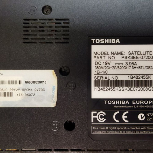 Toshiba Satellite L675-122 μεταχειρισμένο για επισκευή ή ανταλλακτικά