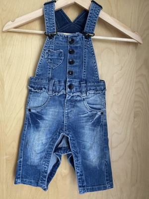 Baby denim overalls 6-9 months girl 74cm like new