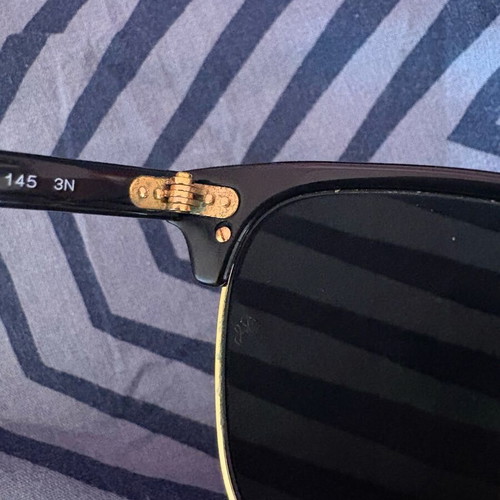 Ray-Ban sunglasses used, black and gold