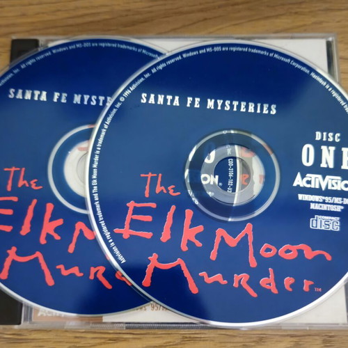 Santa Fe Mysteries The Elk Moon Murder PC game, 2 CD-ROM