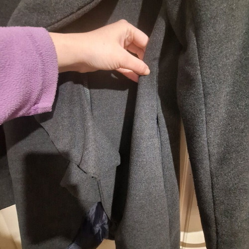 Women's charcoal coat like new, wool, Made in Italy