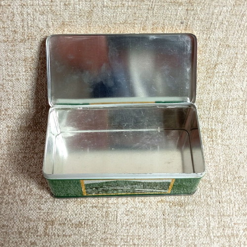 Auermetal litho tin box used lighter flints vintage metal