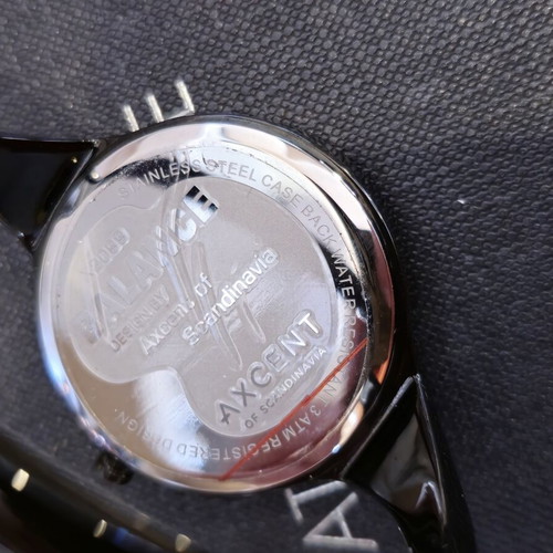 Axcent of Scandinavia women's bracelet watch like new, black