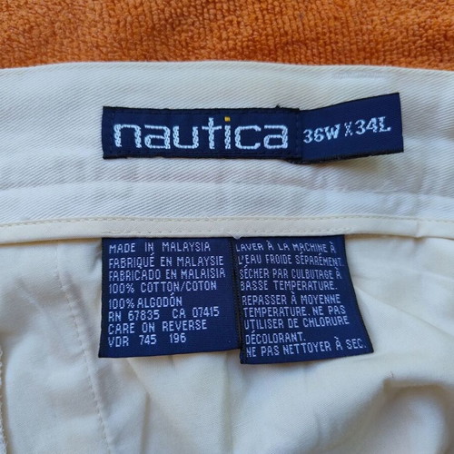 Nautica chino pants white, like new, W36/L34