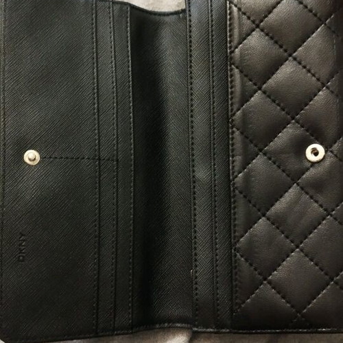 DKNY women's wallet like new, black, leather