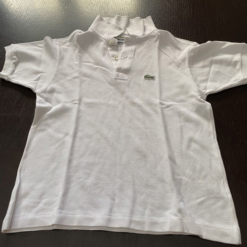 Lacoste white polo shirt for boys 8 years