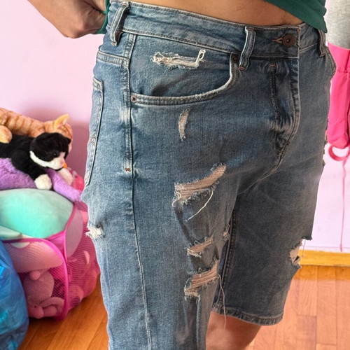 Jeans shorts Pull&Bear like new, size 42, slim fit, blue
