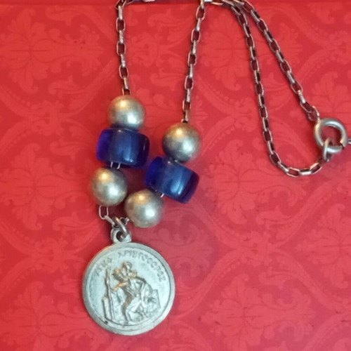 Silver 925 amulet keychain used