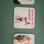 Guinness collectible coasters new, pack of 3 pieces