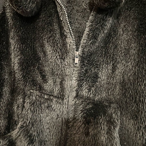 Women’s faux fur sleeveless jacket dark grey size S like new
