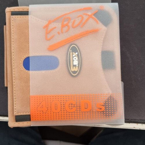 CD/DVD case for 40 discs, new, suede leather
