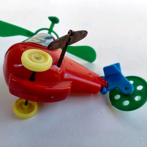Wind-up Priftis helicopter toy from the 70s new