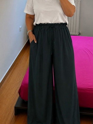 Dark green wide-leg pants, size XXXL