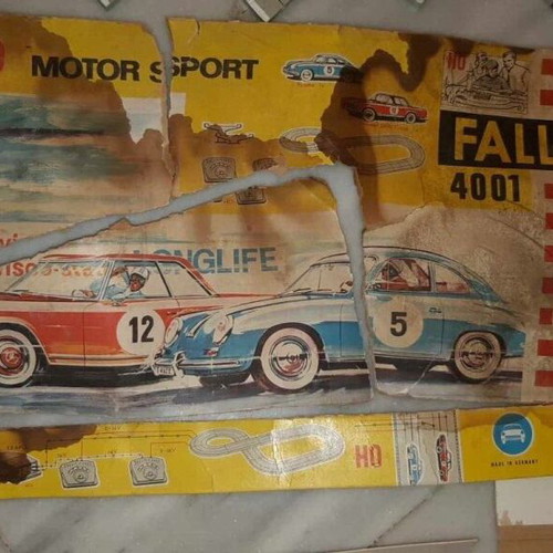 Faller AMS Pack Nr. 4001 1960 used slot car track with missing parts
