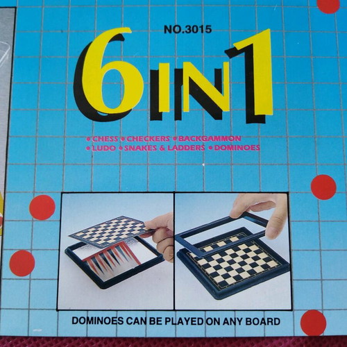 Magnetic board games 6 in 1 like new, mini