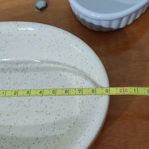 Ceramic bowls new, set of 2 for serving and oven use