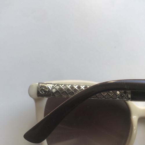 Gucci vintage sunglasses used, beige and brown with defect