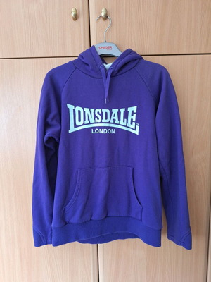 Φούτερ Lonsdale μεταχειρισμένο, μέγεθος M, μωβ και τιρκουάζ