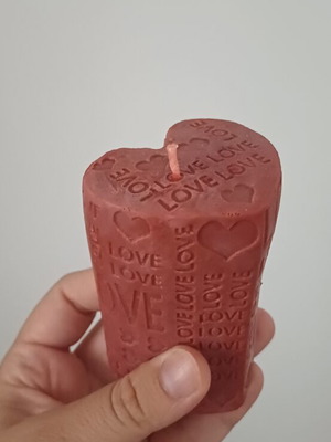 Rose and heart scented candle set