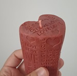 Rose and heart scented candle set