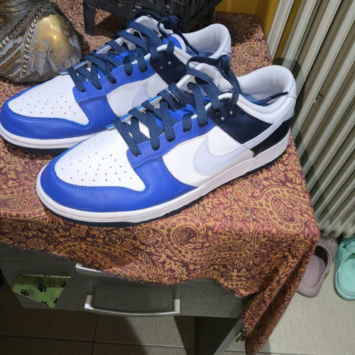 Nike Dunk Low sneakers like new, size 46, white and blue