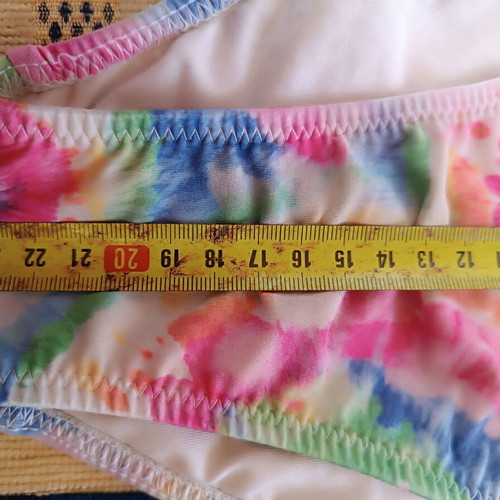 Tortue girls' bikini swimsuit used, colorful tie-dye, size 8 years