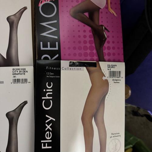 Tights pack of 4 new, colors graphite and negro