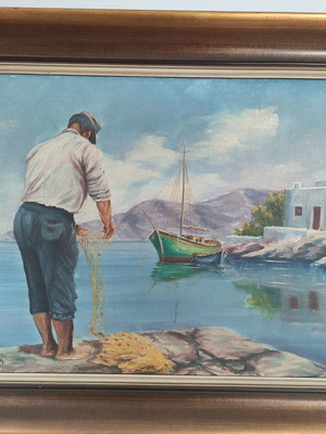 Painting A.Kritikos used with frame 87x67cm