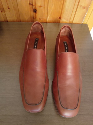Magnanni Men's Leather Loafers size 44 used, classic tan