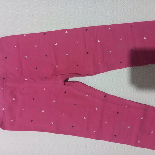 Girls' set with short-sleeve blouse and capri pants No.8 like new, pink with hearts
