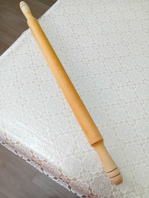 Wooden rolling pin for dough, 60 cm