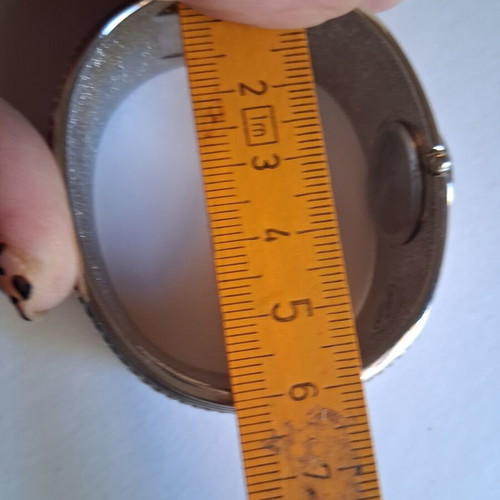 Geneva Vintage Wristwatch Cuff Silver Like New