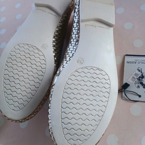 U.S. Polo Assn. women's shoes gold ballerinas size 36 new