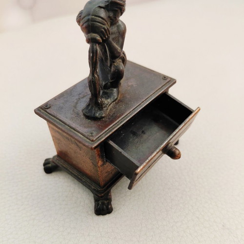 Vintage metal sharpener with Aquarius zodiac sign, 1970s