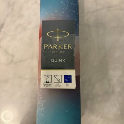 Parker I.M. Premium Special Edition Polar fine gray steel fountain pen new with 5 blue inks
