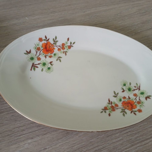 Vintage oval plates set of 6, like new, 15×20 cm