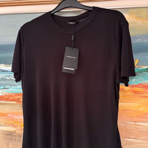 Massimo Dutti Women's Black T-shirt Medium New