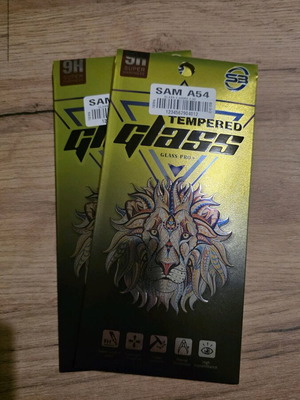 Tempered glass for Samsung A54 and compatible models, new, pack of 2