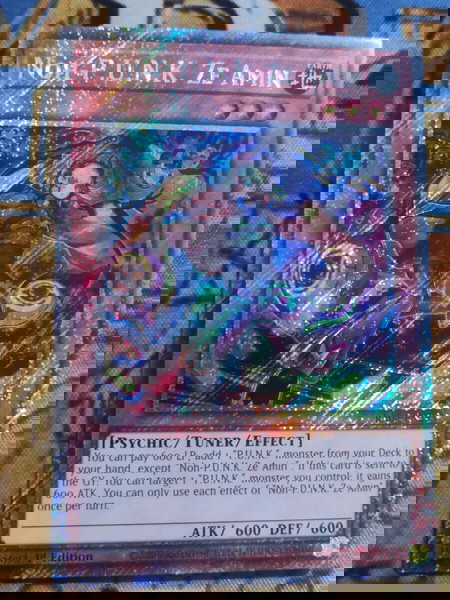 2) Non P.U.N.K Ze Amin (Platinum Secret Rare, Yugioh)