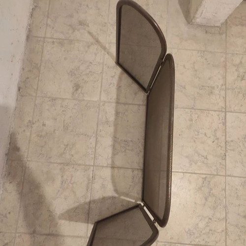 Protective Fireplace Screen three-panel, unused, bronze finish