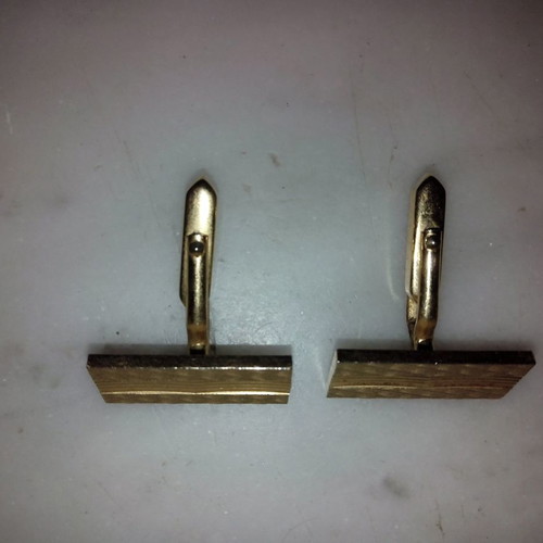 Vintage cufflinks used, gold-colored